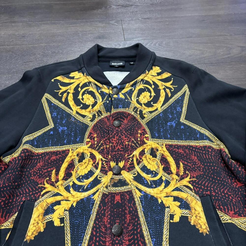 Just Cavalli Zip Up Sweatshirt Gothic Large